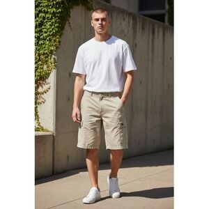 Wrangler Cargo Shorts‎ Mens 32 Khaki Hero Ripstop Multi Pocket Utility Cotton